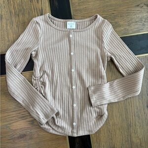 Abercrombie Kids Tan Ribbed Cardigan